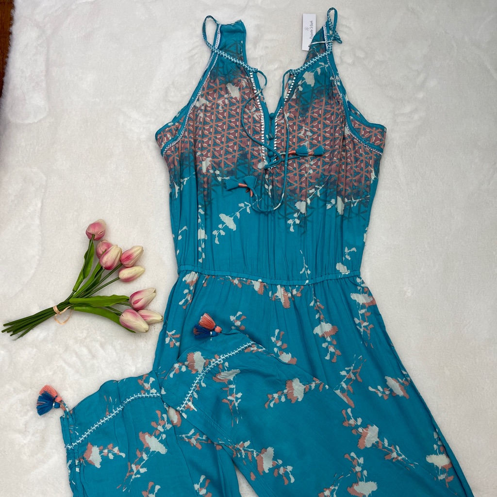 Poupette St Barth Mara Long Resort Tassel Jumpsuit